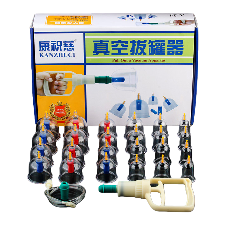 真空拔罐器+真空拔罐器套装白底实物图