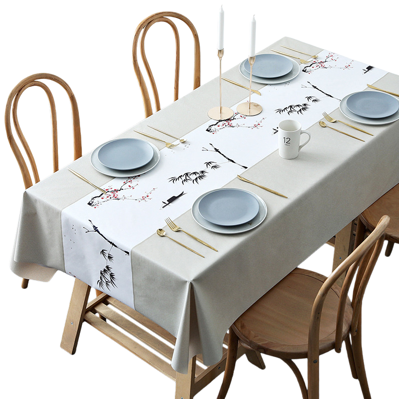 Set de mesa set de mesa tela de mesa decoración lino algodón lino mantel set de mesa Item Picture