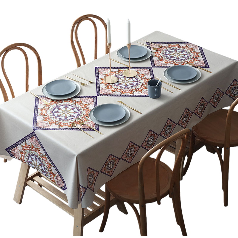كما أن أغطية منضدة من القطن النوردي المانع للماء والزيت يمكن تنظيفها بسهولة Item Picture