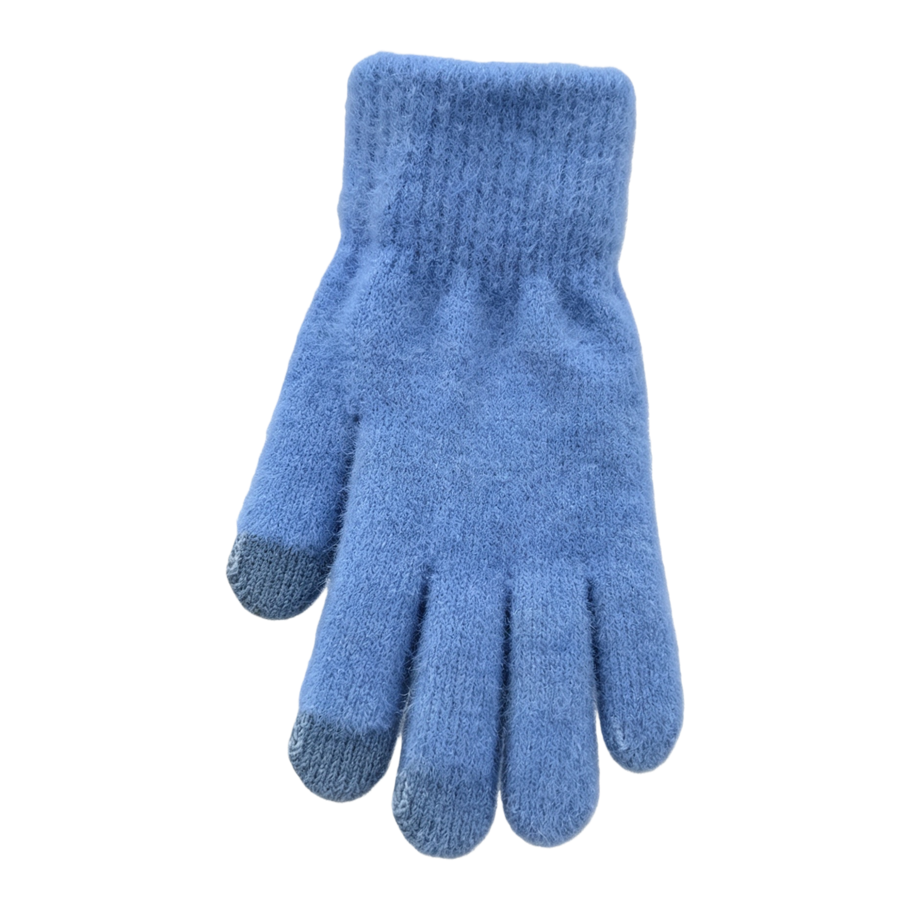 The thickened blue plush gloves are warm, anti-slip and suitable for women in autumn and winter Item Picture