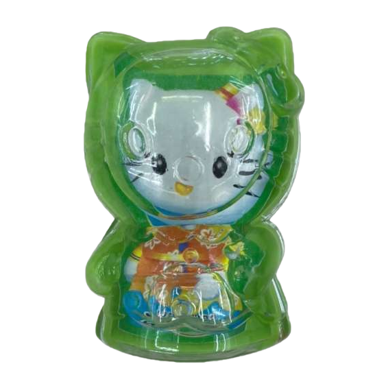 Lapicero de gatito transparente verde Item Picture