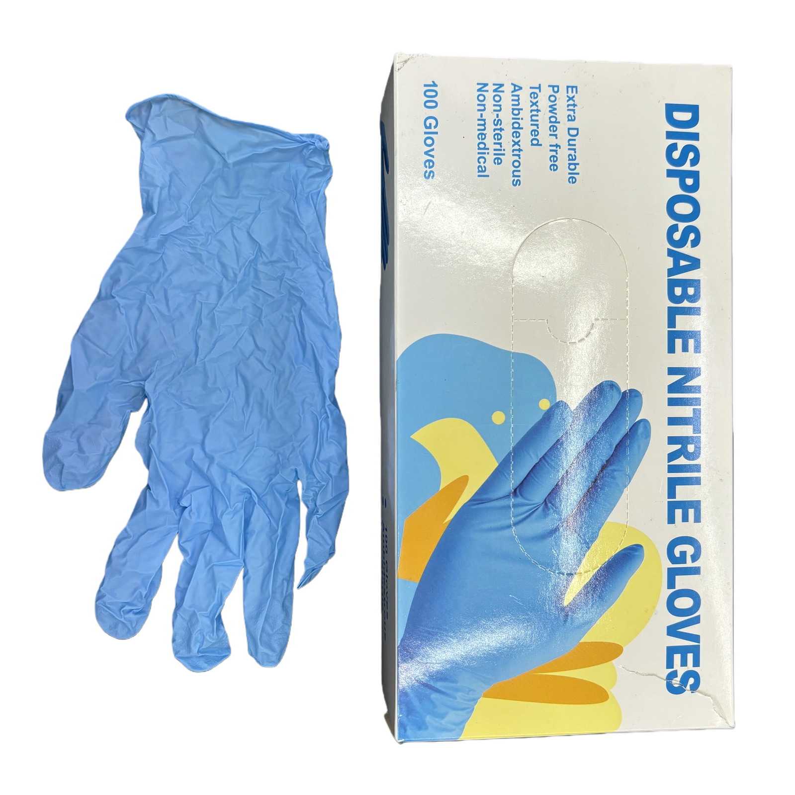 Blue disposable nitrile gloves packaging box, anti-slip, wear-resistant, thickened and upgraded version Item Picture