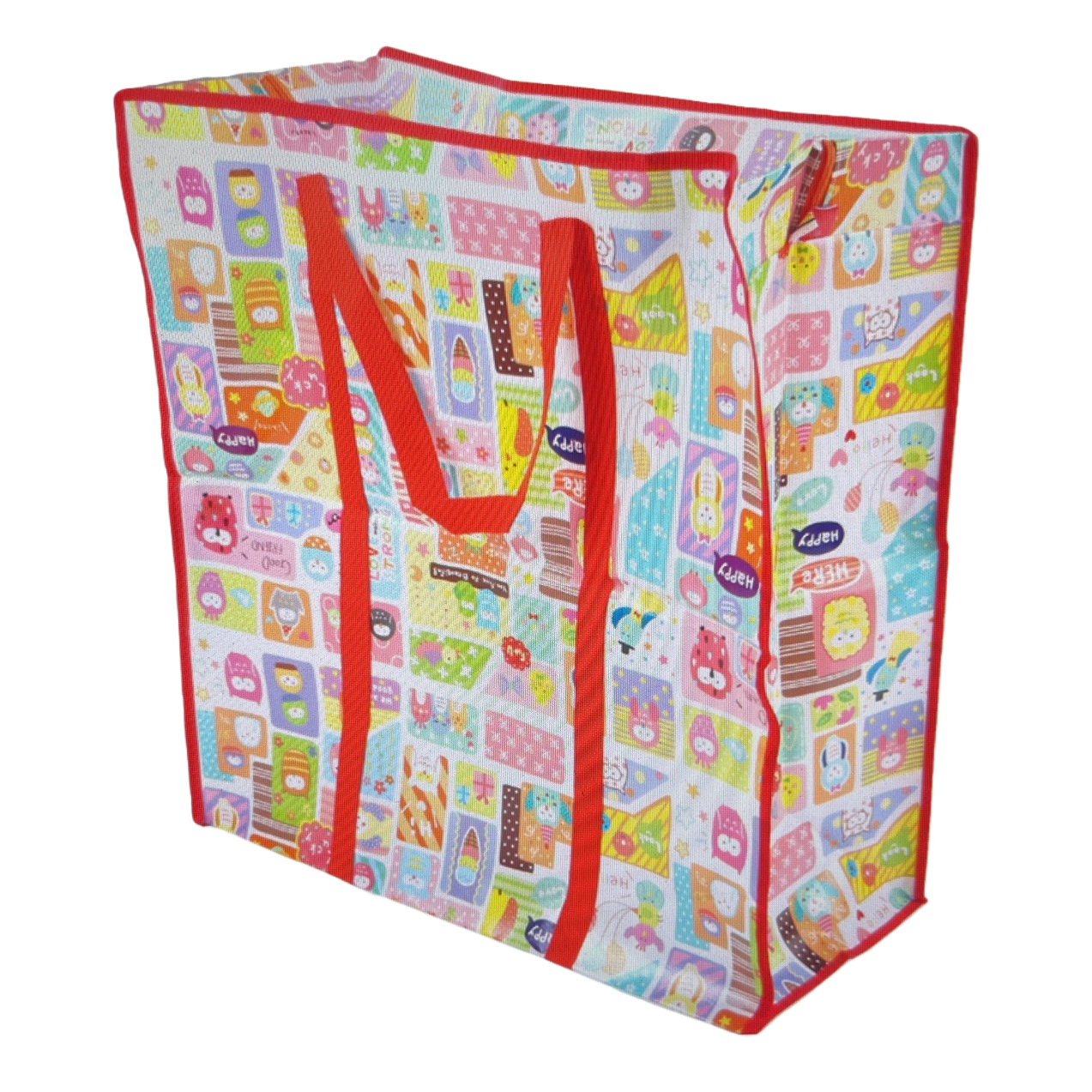 Colorful cartoon pattern handbags are fashionable, environmentally friendly and reusable shopping bags Item Picture