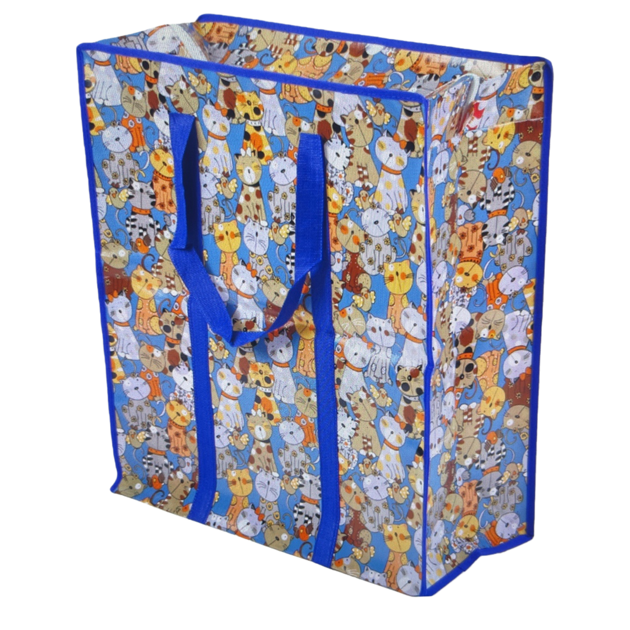 Cartoon cat pattern shopping bag, foldable, portable and eco-friendly canvas handbag Item Picture
