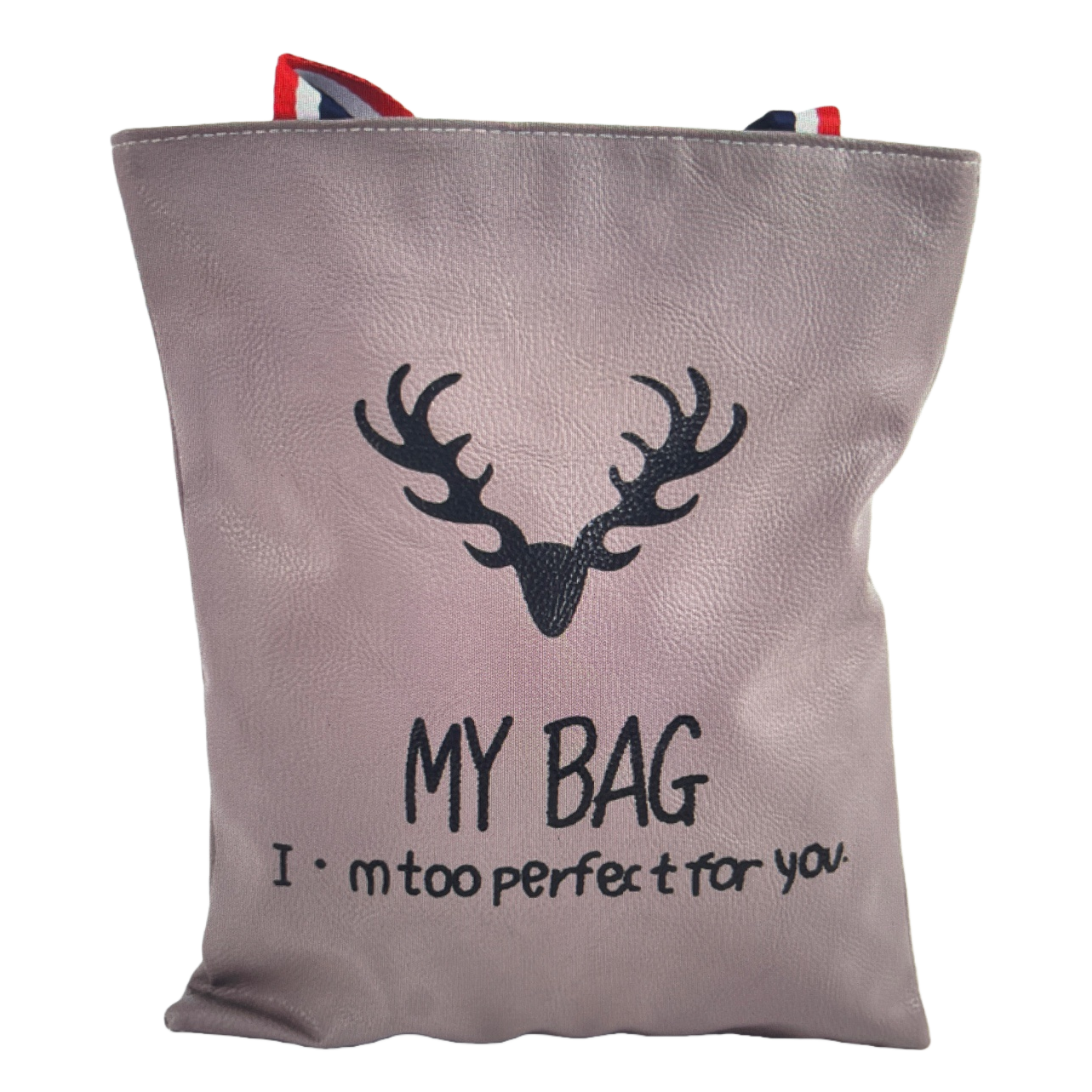 Grey cloth bag, large-capacity cotton and linen storage bag, hand-held drawn-out eco-friendly shopping bag Item Picture