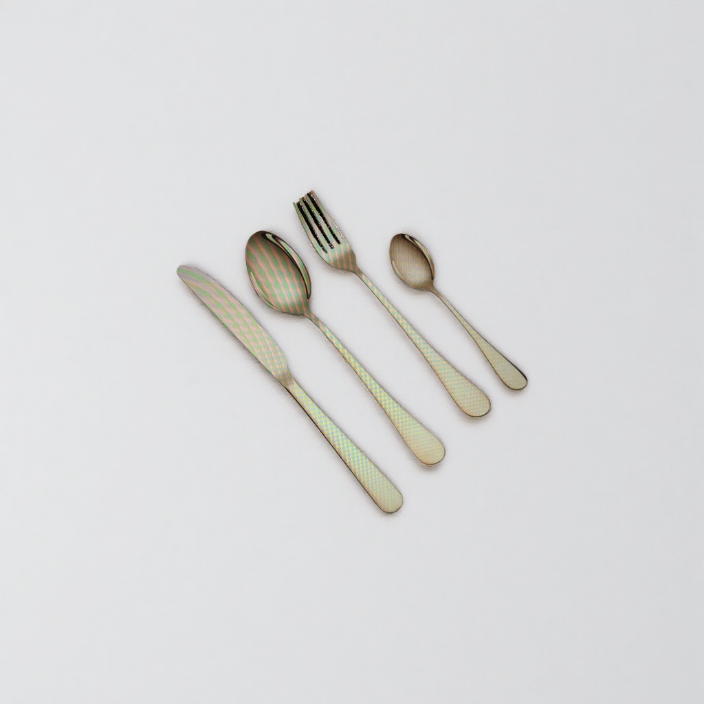 Stainless steel tableware set, three-piece knife, fork and spoon set, for home use, portability and travel Application Scenario