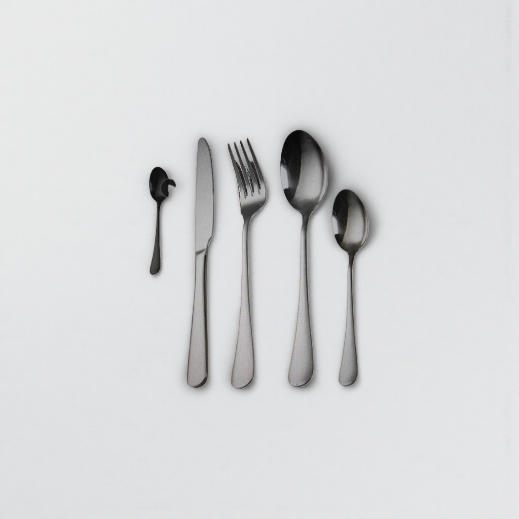 Stainless steel tableware set, three-piece knife, fork and spoon set, household portable travel 084349918