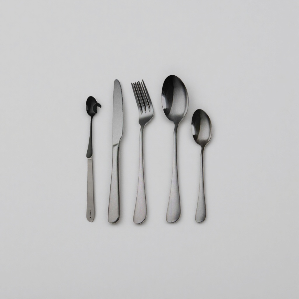 Stainless steel tableware set, three-piece knife, fork and spoon set, household portable travel 084349918 Specification image