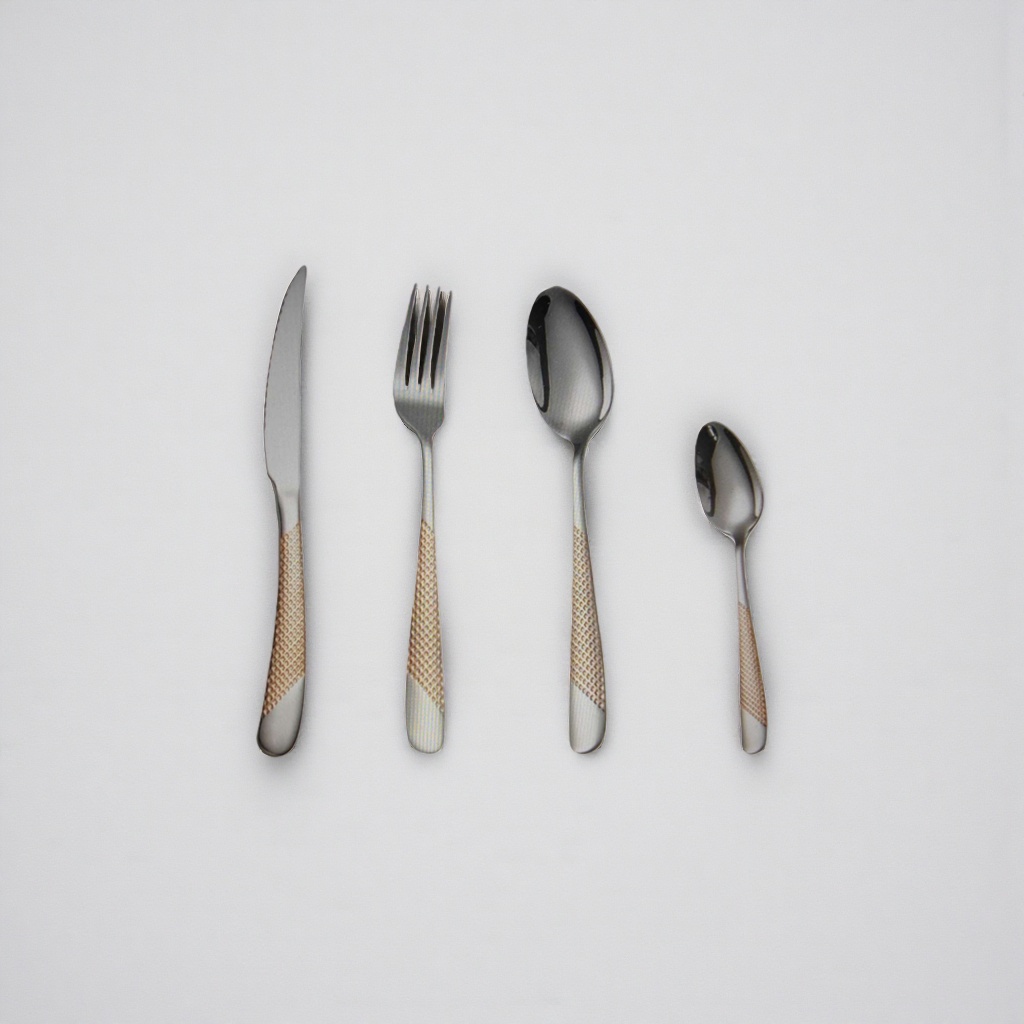 Stainless steel knife, fork and spoon set, three-piece tableware set, durable and rust-proof, household Western dining supplies Application Scenario