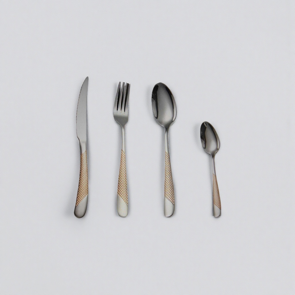 Stainless steel knife, fork and spoon set, three-piece tableware set, durable and rust-proof, household Western dining supplies details Picture