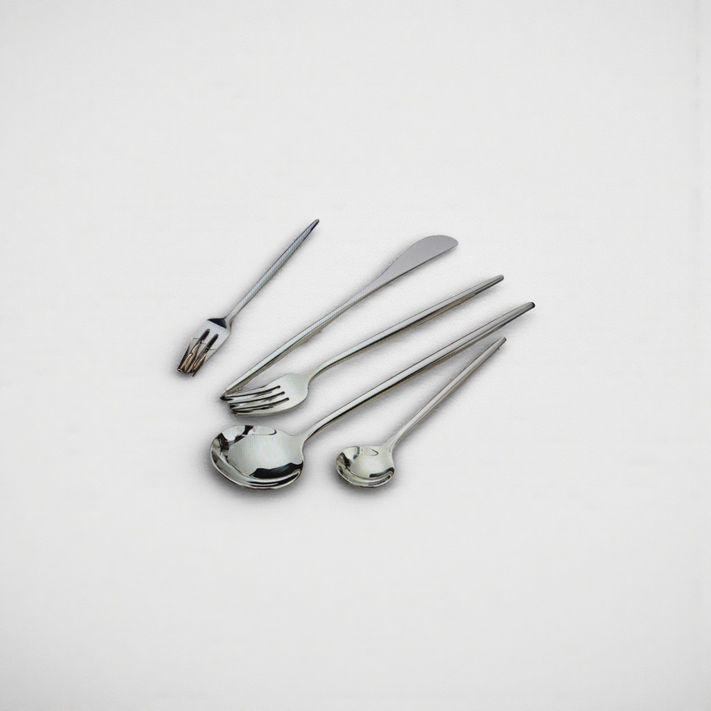 Stainless steel tableware set for forks, spoons and chopsticks in a simple and portable style for home use Specification image