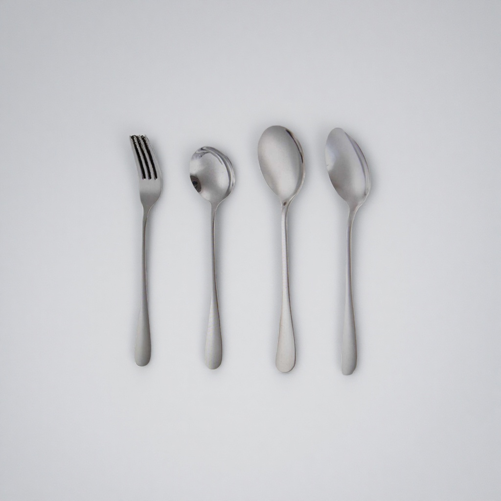 Stainless steel tableware set for forks and spoons, portable and simple style for home use Specification image