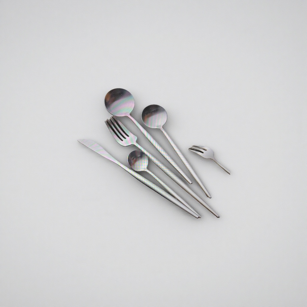 Stainless steel tableware set, three-piece knife, fork and spoon set, household portable travel 091547173 details Picture