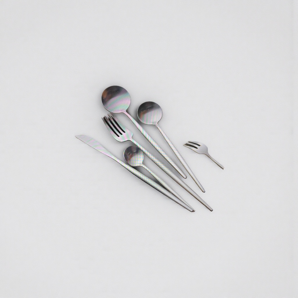 Stainless steel tableware set, three-piece knife, fork and spoon set, household portable travel 091547173 Specification image