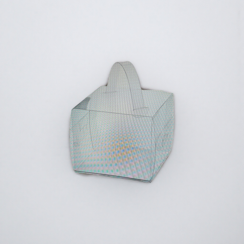 Transparent hand-held box made of PP material, foldable storage box, large-capacity portable organization box details Picture