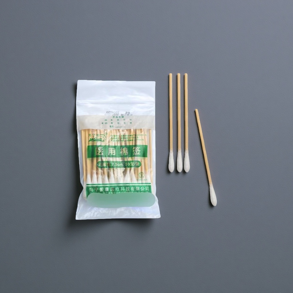 医用棉签+消毒型棉签包装及展示细节图