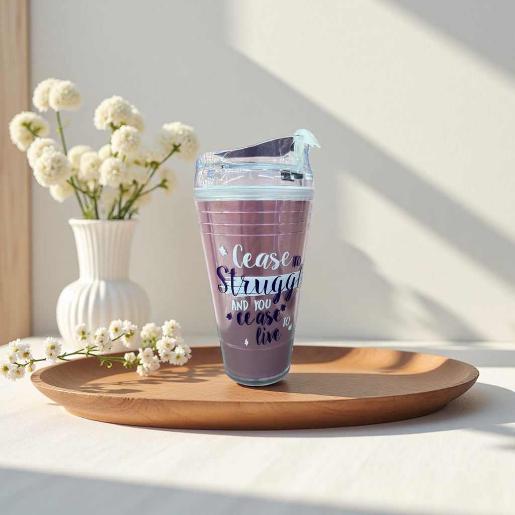 Pink gradient insulated cup, 304 stainless steel vacuum insulated portable water cup Specification image