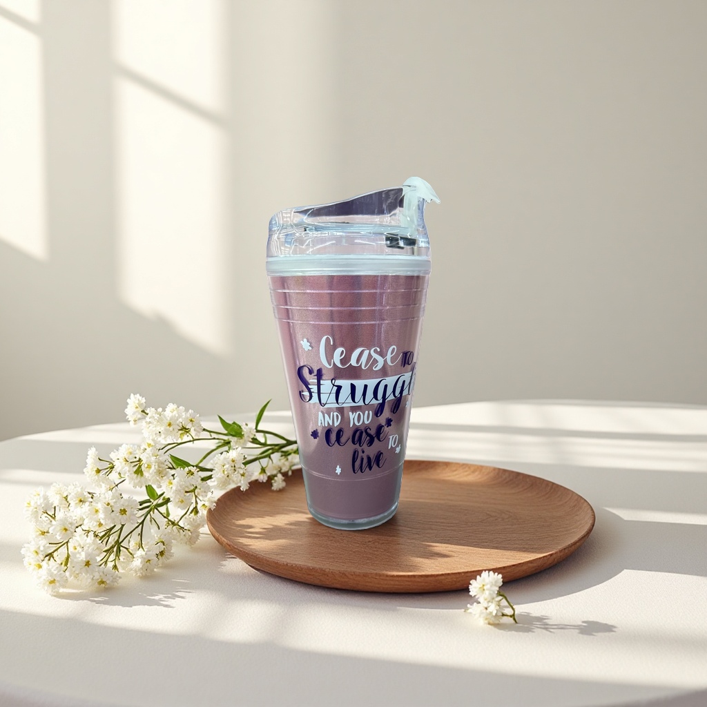 Pink gradient insulated cup, 304 stainless steel vacuum insulated portable water cup Application Scenario
