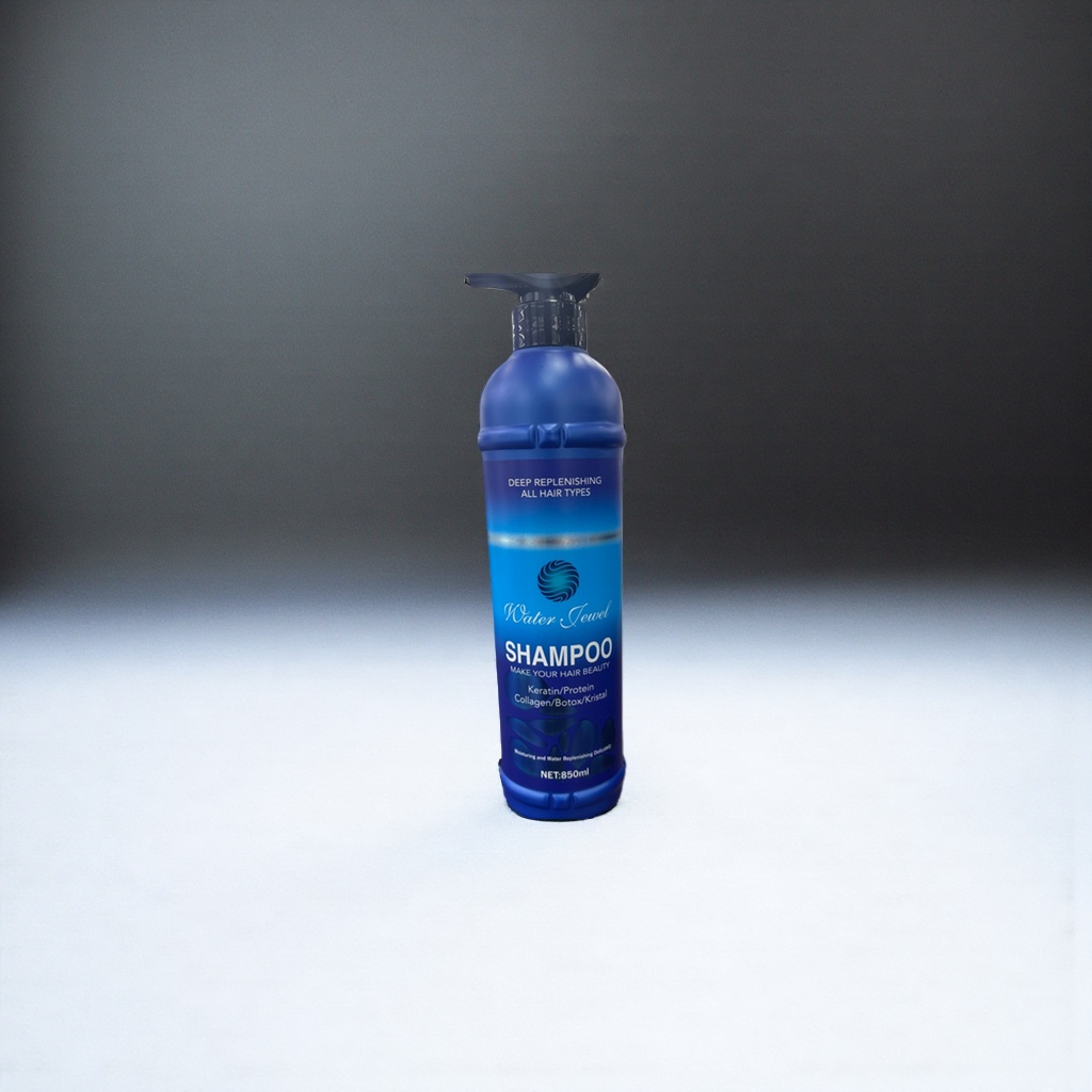 Water Jewel blue bottle shampoo is refreshing, oil-controlling, fluffy and smooth details Picture
