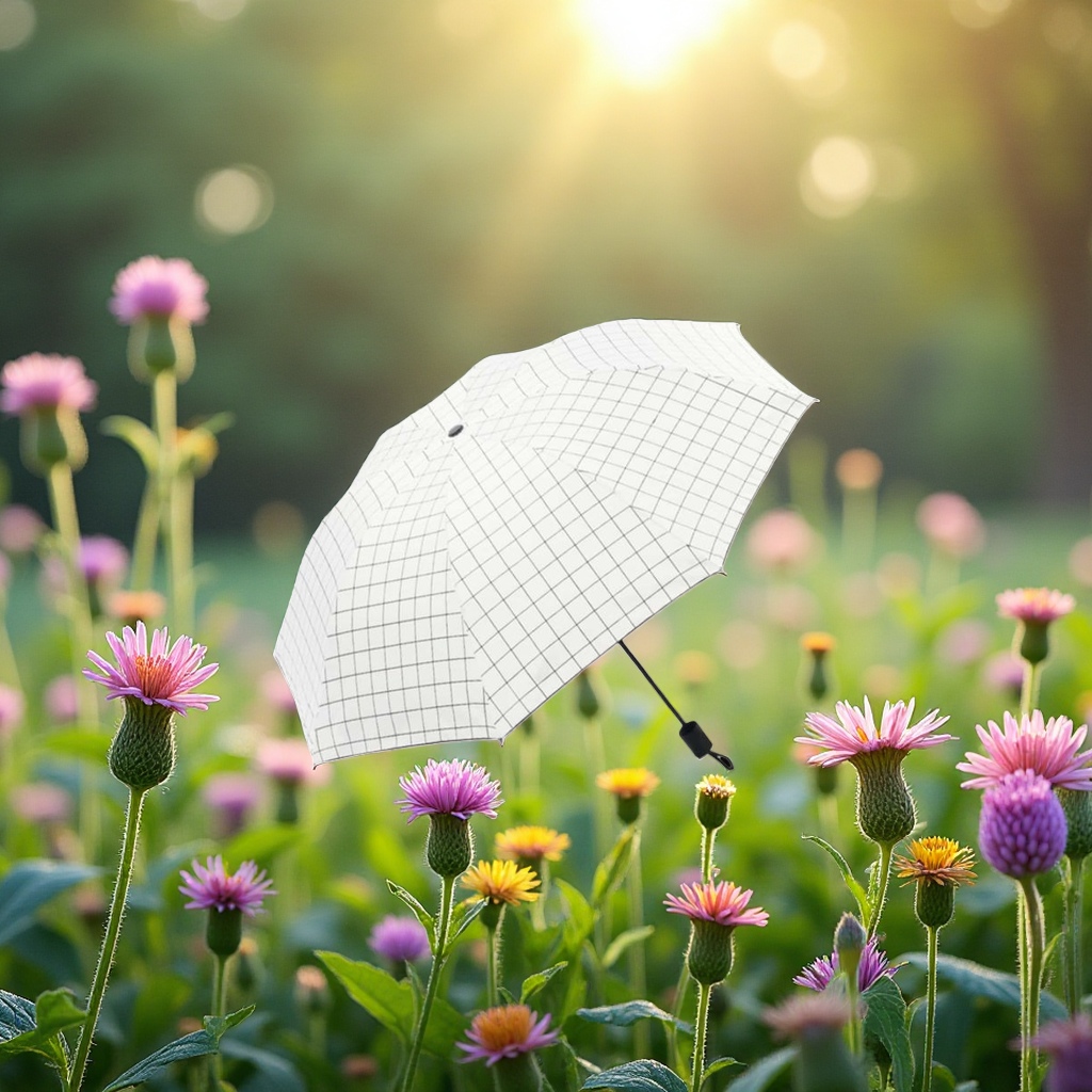Patrón de cuadros soleado lluvia paraguas de doble uso impermeable protección solar ligero plegable mujer hombre universal Application Scenario