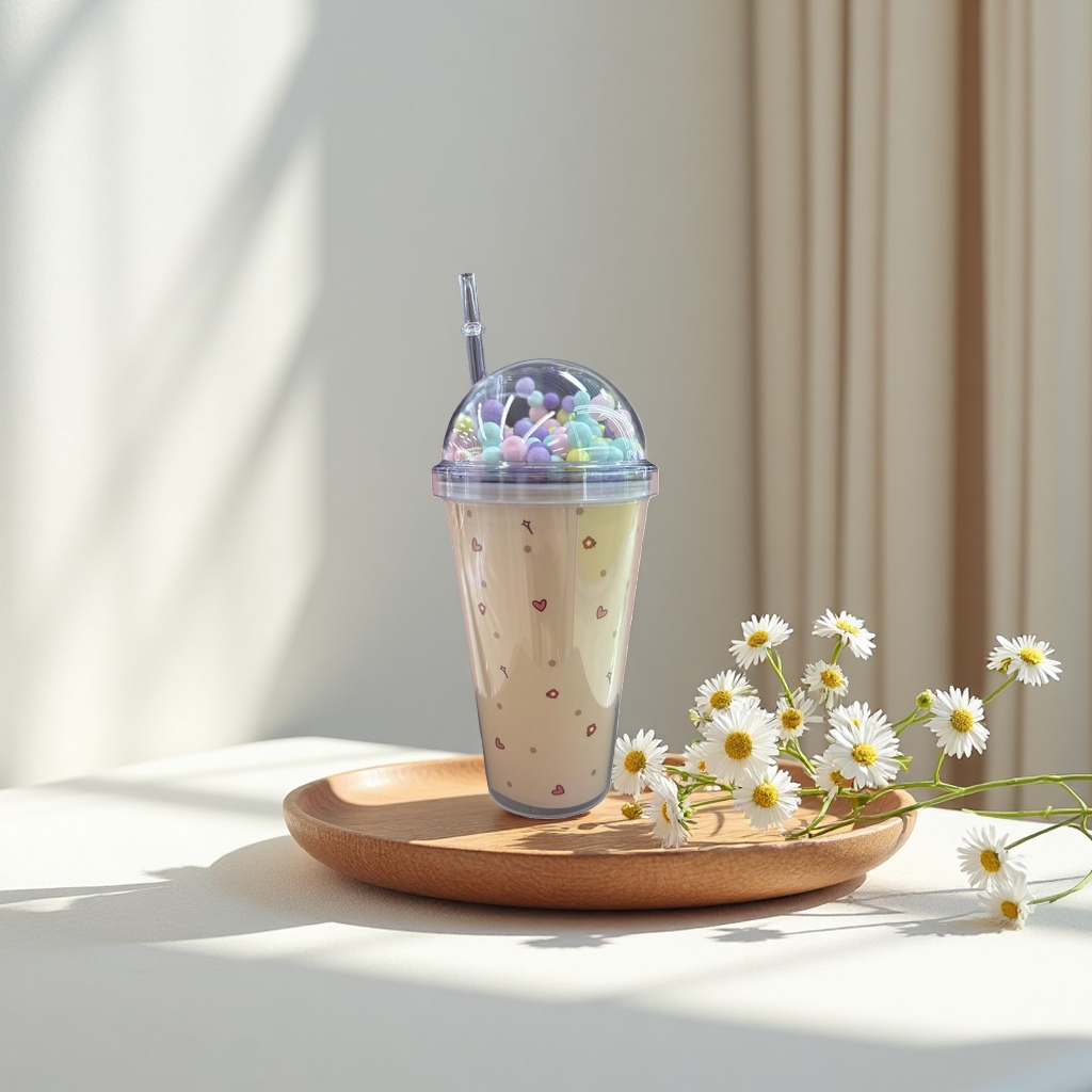 Food-grade PP material disposable cold and hot drink cups, 500ml, customizable logo Specification image