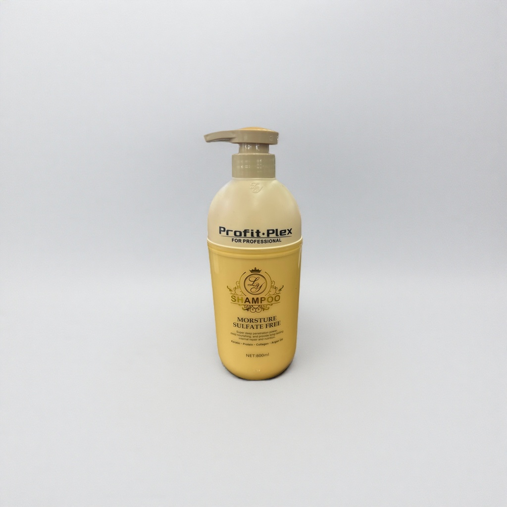 Profit Plex Yellow bottle shampoo repairs damaged hair and strengthens hair strands Specification image