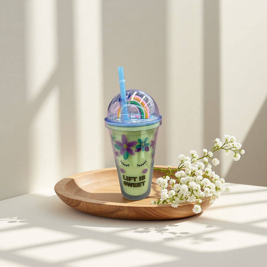 Cute style straw cup, children's portable waterproof cup, baby learning to drink cup Application Scenario