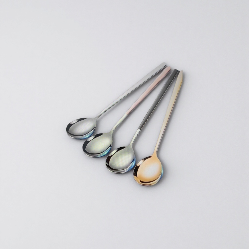 Stainless steel long-handled spoons, household kitchen spoons, durable and rust-proof round-head soup spoons, 105056195 Application Scenario