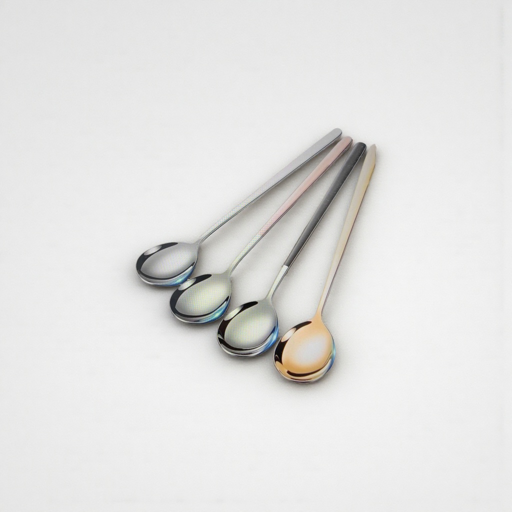 Stainless steel long-handled spoons, household kitchen spoons, durable and rust-proof round-head soup spoons, 105056195 Specification image