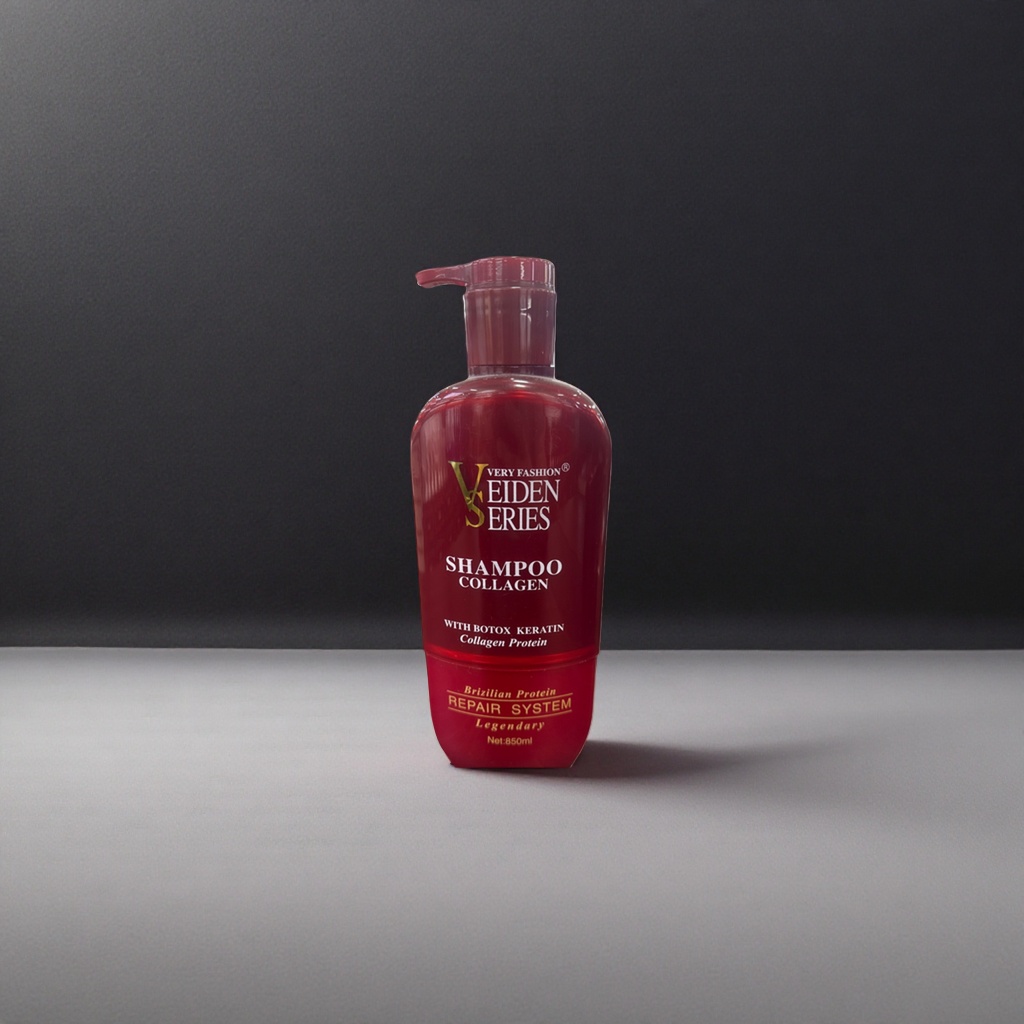VEIDEN SERIES SHAMPOO COLLAGEN Red Shampoo bottle details Picture