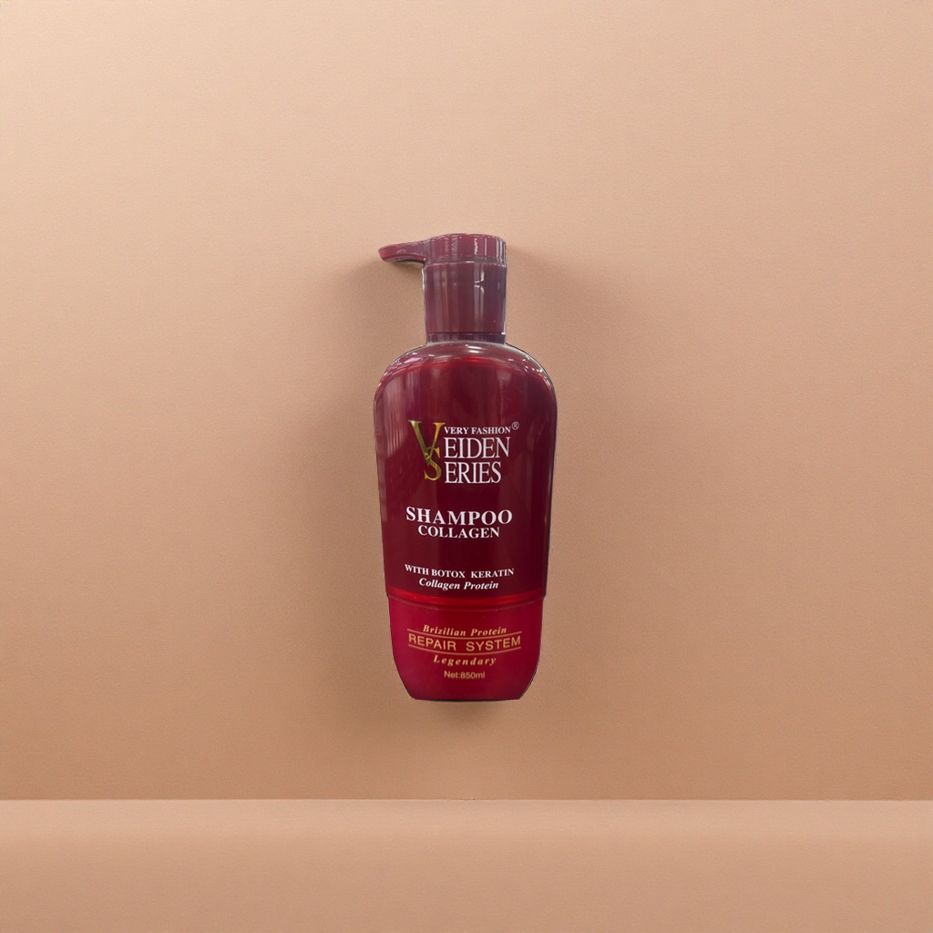 VEIDEN SERIES SHAMPOO COLLAGEN Red Shampoo bottle Application Scenario