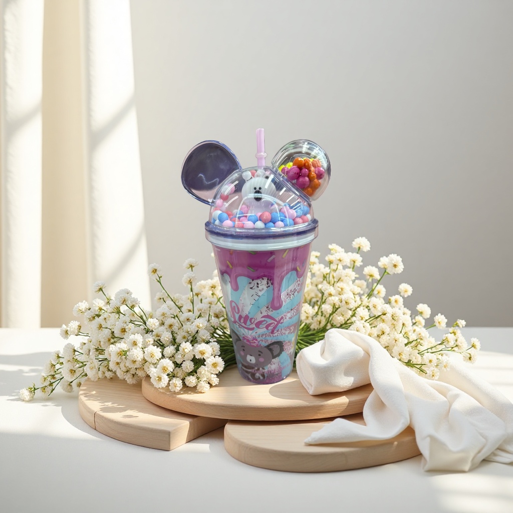 Cute cartoon-patterned ceramic cups, home and office water cups, heat-resistant portable mugs Specification image