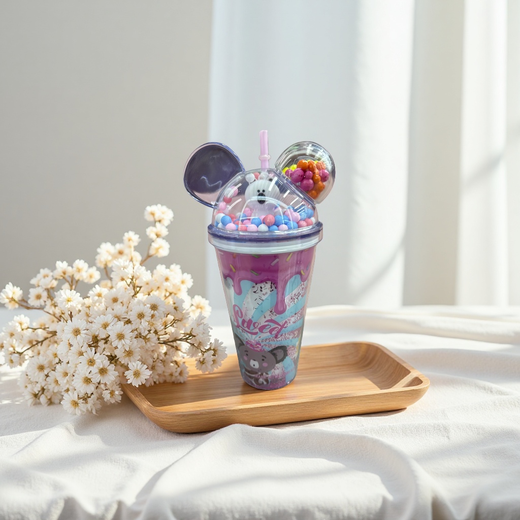 Cute cartoon-patterned ceramic cups, home and office water cups, heat-resistant portable mugs details Picture