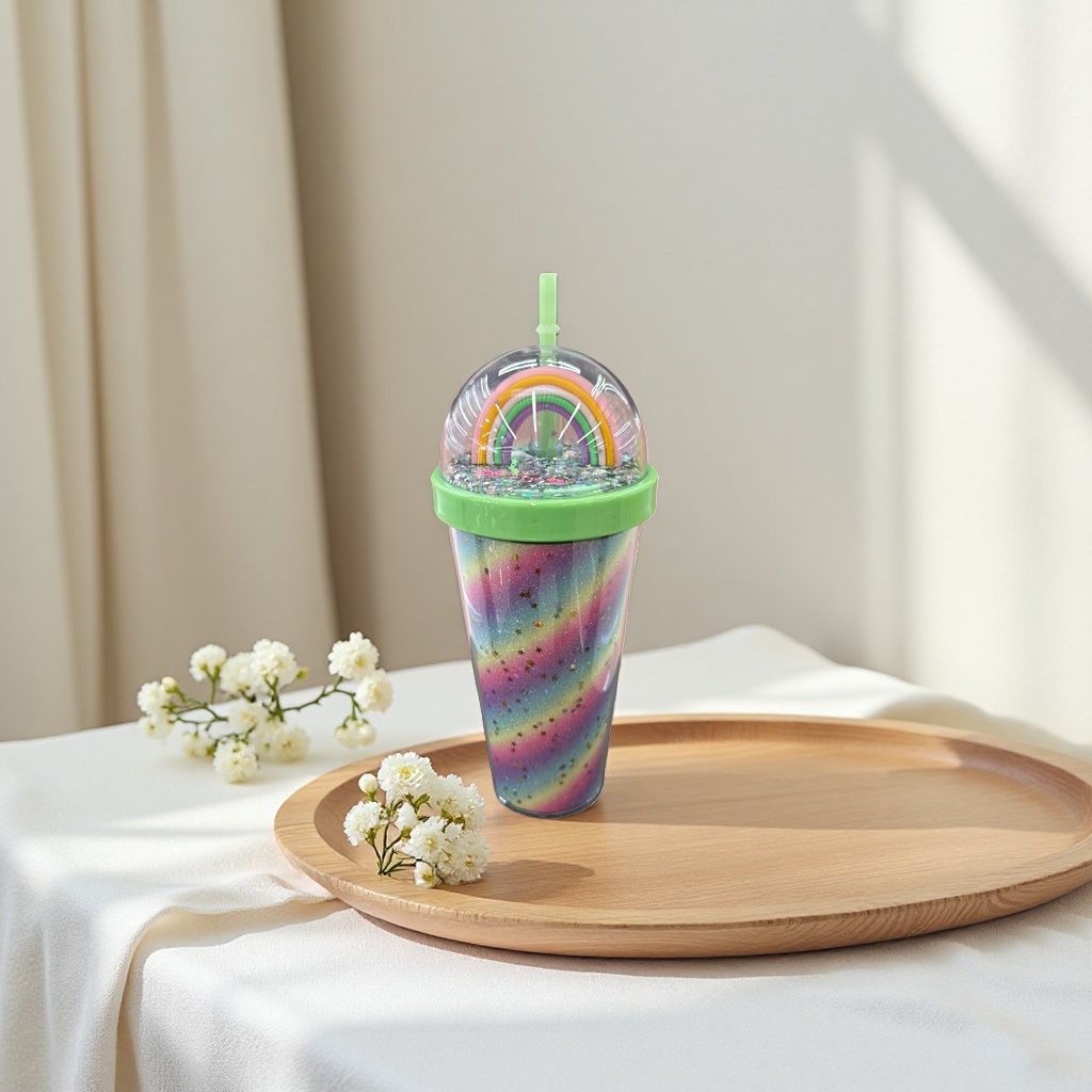 Rainbow-patterned ceramic cups for home and office use, high-appearation-level creative mugs Application Scenario