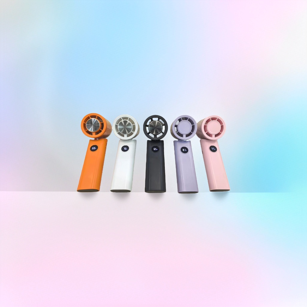The portable handheld fan is small, light, USB charging, strong wind force, quiet and long-lasting details Picture