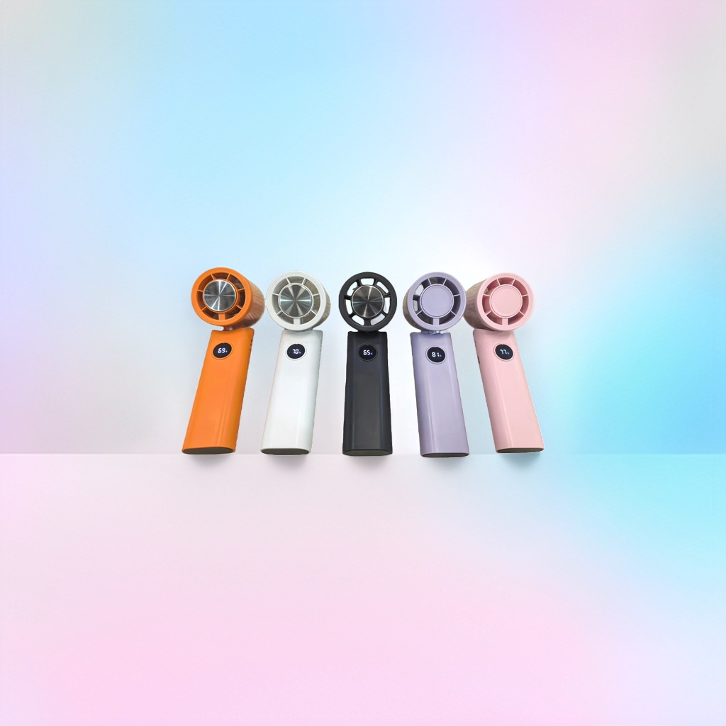 The portable handheld fan is small, light, USB charging, strong wind force, quiet and long-lasting