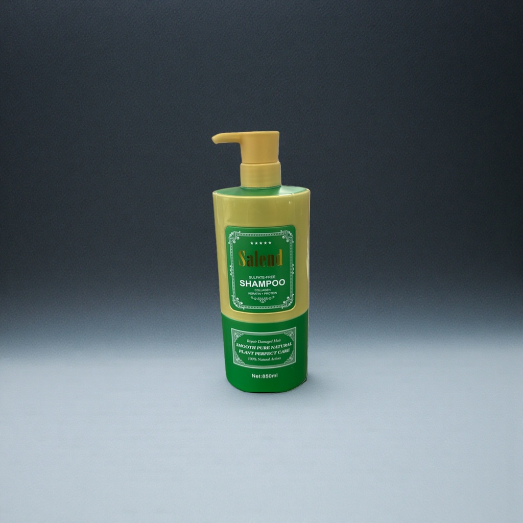 Salend green bottle shampoo is refreshing, oil-controlling, fluffy and smooth details Picture
