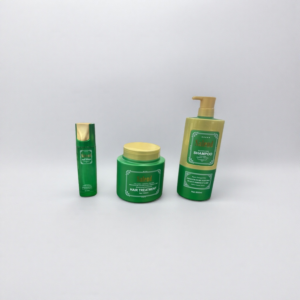 Salend Green packaging Hair Conditioner, Hair Mask and Shampoo three-piece set Specification image