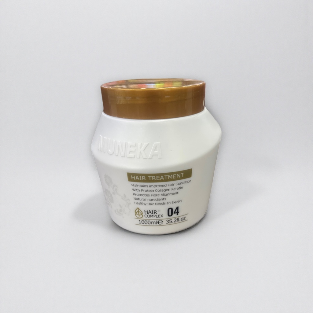 Hair care products with a white bottle and a golden cap Specification image