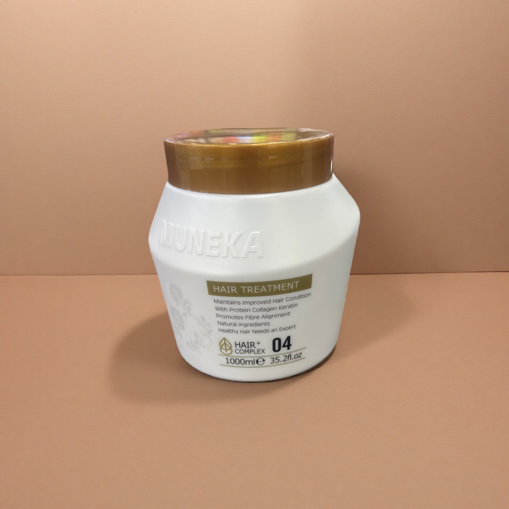 Hair care products with a white bottle and a golden cap Application Scenario