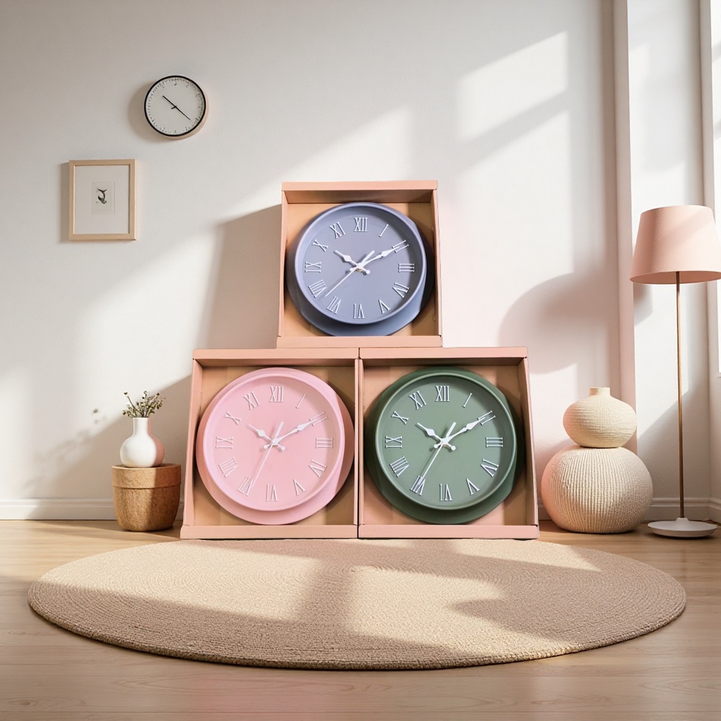 Decorative clock, simple and modern wall-mounted silent clock for living room and bedroom details Picture
