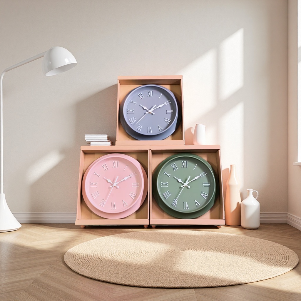 Decorative clock, simple and modern wall-mounted silent clock for living room and bedroom