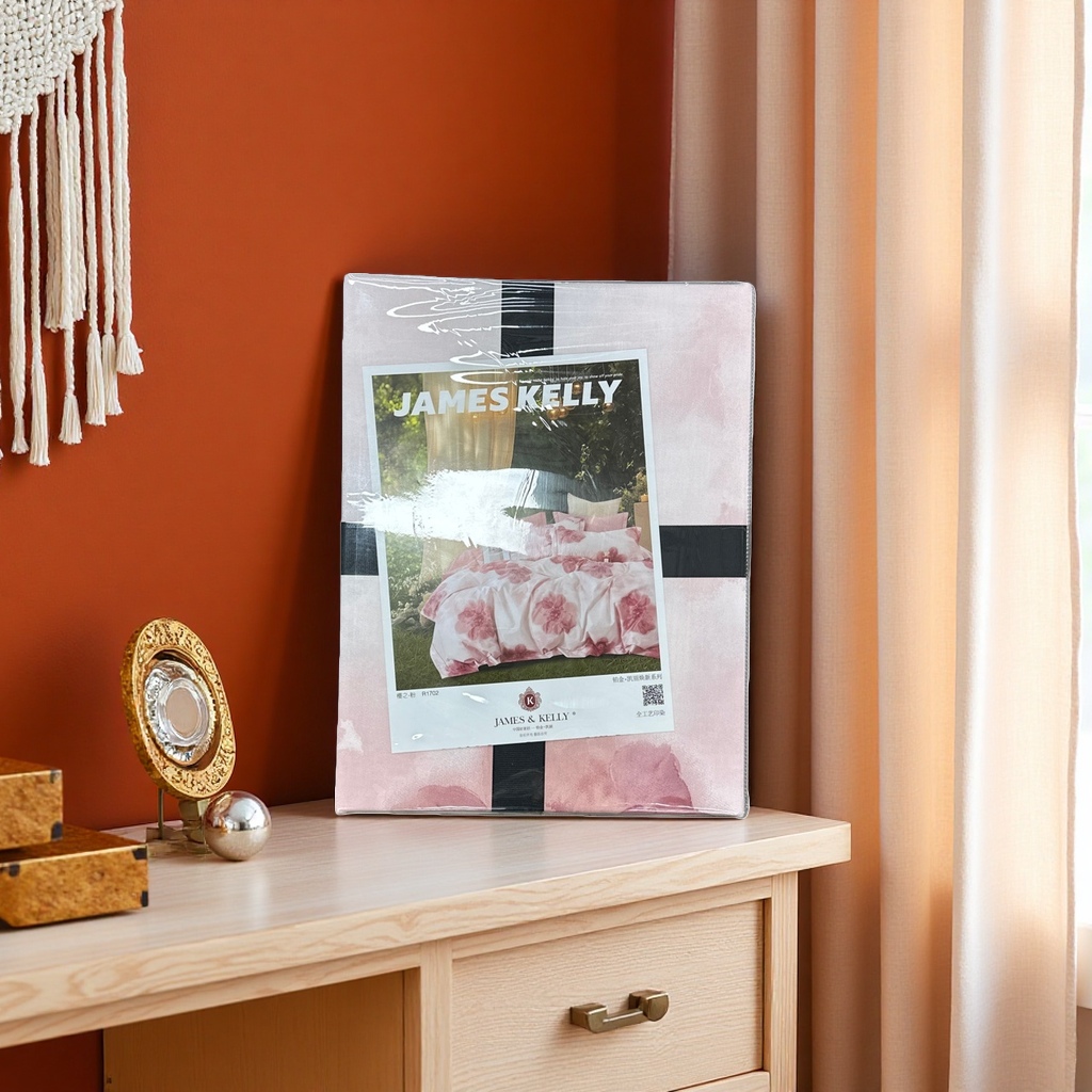 JAMES KELLY conjunto de cama con patrón floral rosa incluye caja de embalaje de marca Application Scenario