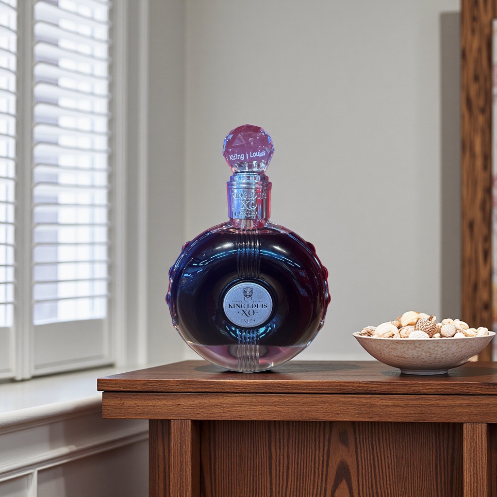 King Louis XO Extra brandy bottle