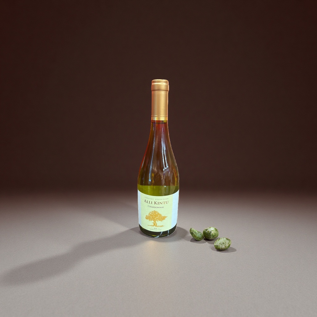 Ali Kintu Chardonnay wine bottle, imported dry white wine 750ml