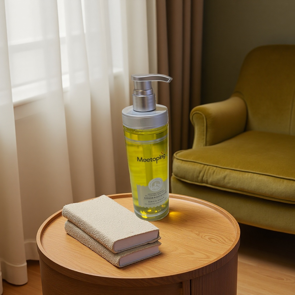 Meetoping yellow liquid body wash bottle Application Scenario