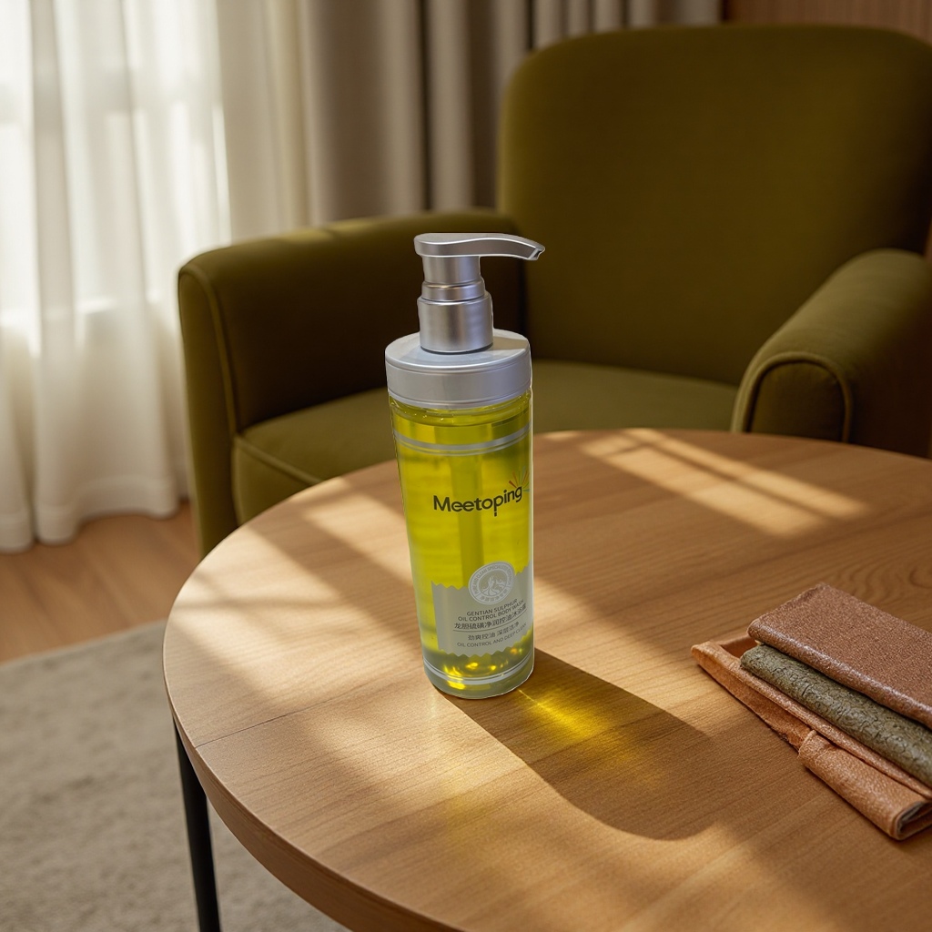 Meetoping yellow liquid body wash bottle