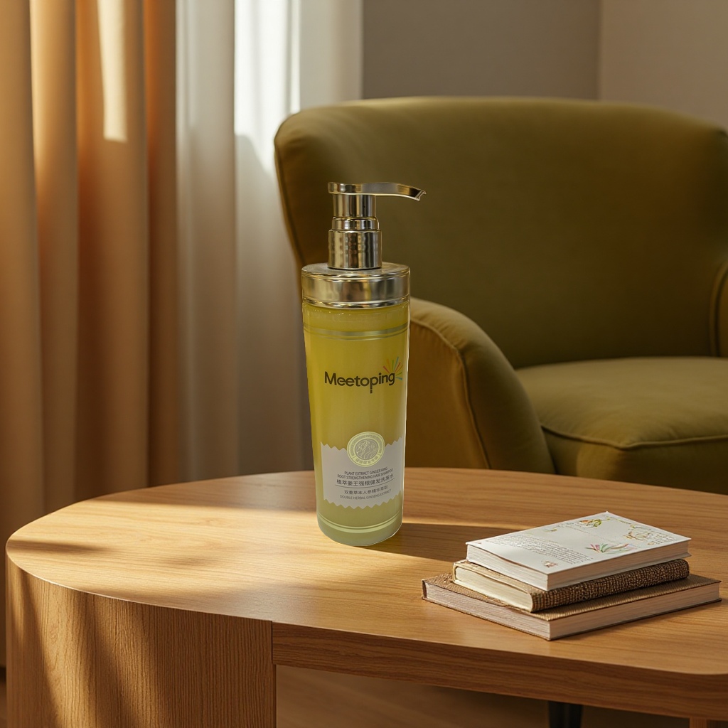 Plant Extract Ginger King Strong Root and Hair Nourishing Shampoo gently removes dandruff, strengthens and nourishes hair, is refreshing and non-greasy details Picture