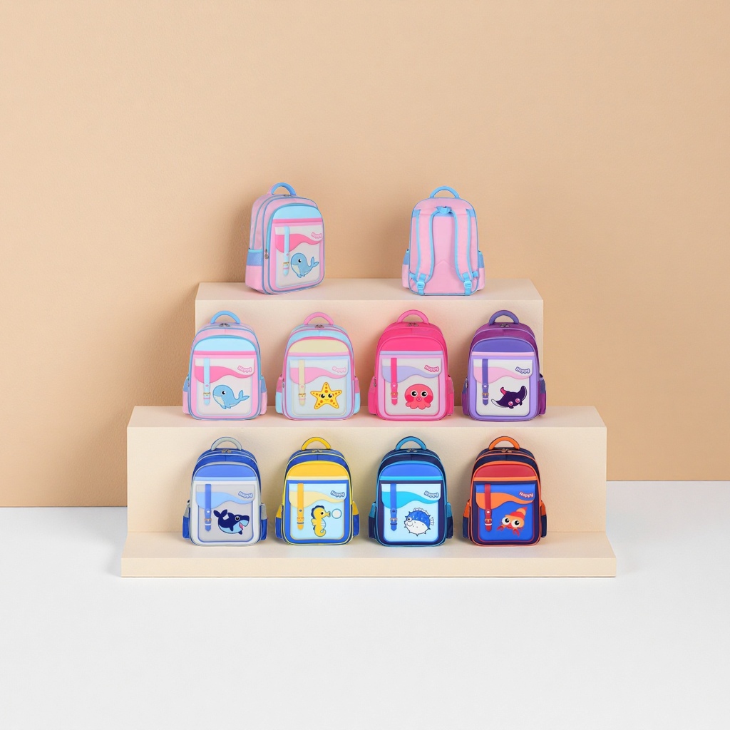 卡通图案儿童书包轻便耐磨小学生双肩背包