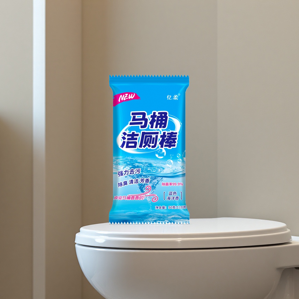 蓝色包装+马桶洁厕棒细节图